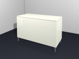 Toonbank touch met wit en zwart met poten